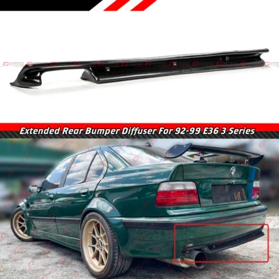 PARA BMW E36 SERIE 3 92-99 ESTILO M3 NEGRO SIN PINTAR COMPLEMENTO PARACHOQUES TRASERO DIFUSOR Foto 1 de 4