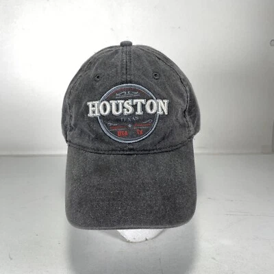 Houston Texas Hat Cap Strap Back Gray Dad Baseball Cotton Fahrenheit Headwear - Image 1 of 4