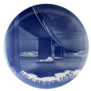 ROYAL COPENHAGEN BING&GRONDAHL PIATTO DI NATALE 1935 ORIGINALE PORCELLANA PRIMA  - Foto 1 di 4