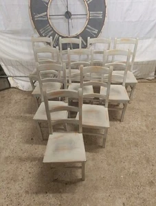 Shabby Chic Stuhl Küchen Chair Kneipenstühle True Vintage Midcentury Kreidefarbe - Bild 1 von 22