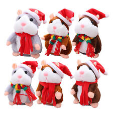 Talking Hamster Plush Toy Repeat Speaking Kids Toy Stuffed Animal Christmas Gift