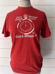 Vintage 60 Second Polish Lover Single Stitch T Shirt Stedman Sport-T Medium M - Picture 1 of 13