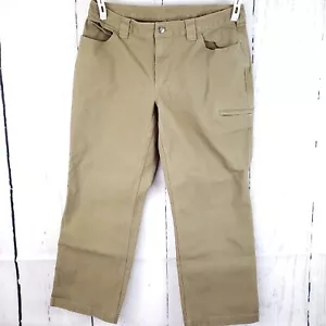 Duluth Trading Co Flex Cargo Pants Womens 12X29 Beige Stretch (Actual 32X28) - Picture 1 of 8
