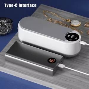 LCD Digital Ultrasonic Cleaner Jewellery Watch Sonic 360° Cleaning Machine 380ml - Picture 1 of 11