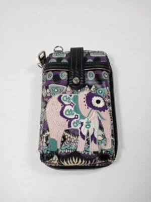 Bandolera/muñequera Sakroots cremallera alrededor del estuche solamente-sin correas, diseño elefante rosa Foto 1 de 4