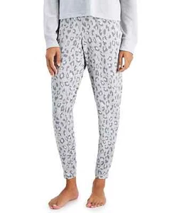 Jenni Women's Soft Knit Lounge Pajama Pants, Gray Leopard, Large - Picture 1 of 1