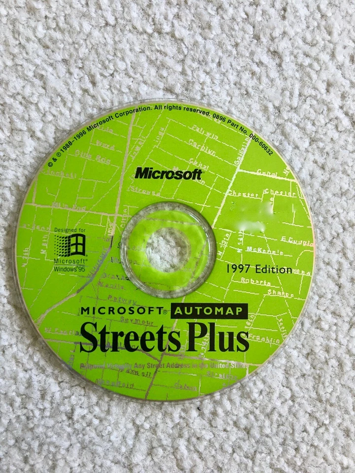 MICROSOFT STREETS PLUS AUTOMAP 1997 for WINDOWS  - Image 1 of 1