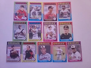 2024 Topps Heritage & Topps Series 1 Baltimore Orioles Base Team Set w/RC's - Picture 1 of 2