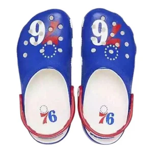 Crocs Classic Clog Philadelphia 76ers NBA Blue Slip On Unisex Men's Size 13 - Picture 1 of 7