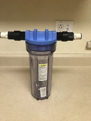 Carcasa de filtro de agua 1/2 NPT puertos de entrada y salida 2,5 filtro Foto 1 de 4