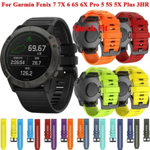 Für Garmin Fenix 5 5X Plus 6X 6Pro 7 7X Armband Silikon Schnellverschluss Sport Band - Bild 1 von 65