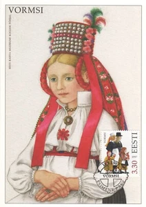 Estonia Estland Vormsi National Costume Regional Dress Estonia Maxi FDC 1997 - Picture 1 of 1
