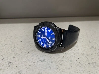 Samsung Gear S3 Frontier Watch - SM-R760 - Black With genuine Strap - Image 1 of 4