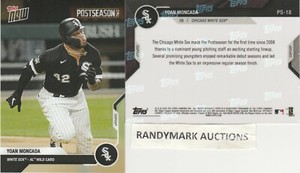 Yoan Moncada WHITE SOX 2020 TOPPS NOW POSTSEASON AL WILD CARD PS-18 SP 1064