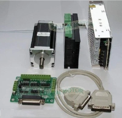 (EU Ship) One Axis Nema23 cnc kit,425 oz-in,3A,Dual Shaft& Driver DQ542MA - Image 1 of 4