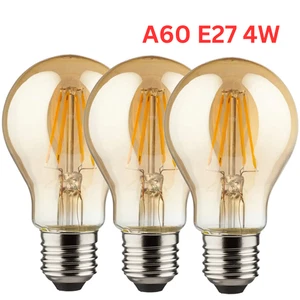 E27 LED Retro Filament Vintage Modern A60 Lamp Light Bulb Industrial Light Bulb - Picture 1 of 17