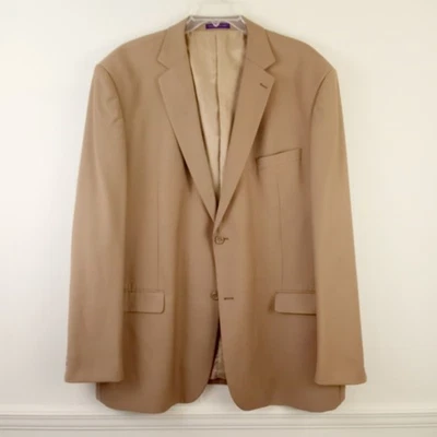 Traje Chaqueta Vinci Diseñado en Italia 2 Piezas Tostado 54XL / Pantalones 43 x 30 Foto 1 de 4