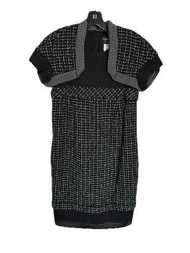 Abito CHANEL misto tweed bolero donna taglia 38 nero e verde