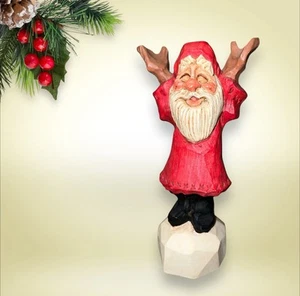 David Frykman OH THE JOY Santa Collection 7" DF1003  Arms Up 1994 Folk Art - Picture 1 of 5