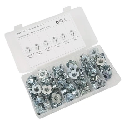 80Pcs Four Claw Nut Strong Durable Rust Prevention Carbon Steel 3/8in Nuts For - Image 1 of 4