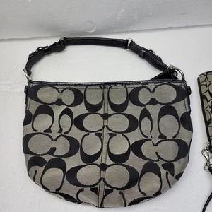 Coach Black Jacguard Signature Soho Hobo Shoulder Bag, Purse JO820-13351 Mint - Bild 1 von 12