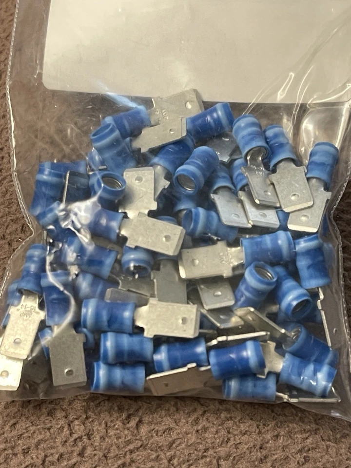 (Lot 67 Ea)66024-2  PIDG AMP 16-14 AWG Male Quick Terminal RoHS - Image 1 of 1