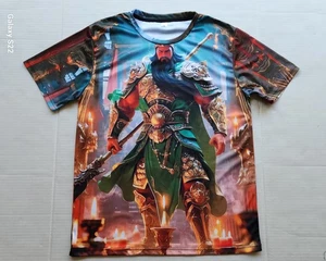 Camiseta de guerrero emperador con impresión 3D para hombre - Elegante gráfico de armadura dorada y verde - Imagen 1 de 19