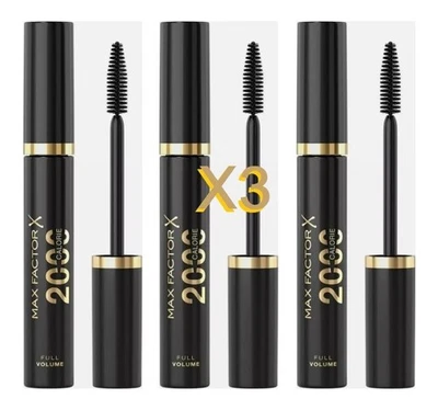 3X Max Factor 2000 Calorie Full volume Black Mascara - Image 1 of 2