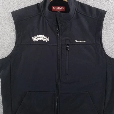 Simms Fishing Vest Mens XL Black Softshell Performance Sierra Nevada Brewery - Image 1 of 4