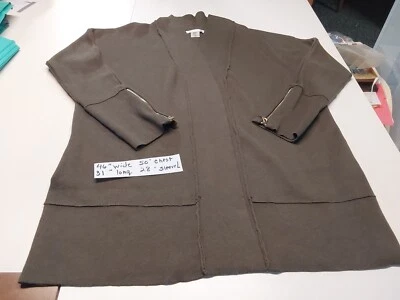 Max Studio XL Army Green Open Front Womens Cardigan - Image 1 of 4