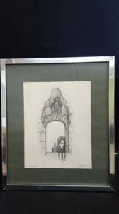 VICTORIA MONTOLIVO " Sugerencias " Dibujo lapiz Firmado Original 1976 Enmarcado - Foto 1 di 12