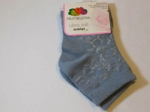 Fruit of the Loom Ultra Soft Anklet 1 Pair of Socks Grey F1250F1 GMIST Women's - Picture 1 of 3