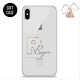 PERSONALISED INITIALS IPHONE CASE CLEAR SILICONE COVER FOR IPHONE 11 PRO 12 13 8