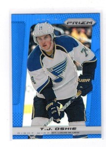 2013/14 Panini Prizm Blue Prizms #180 T.J. Oshie