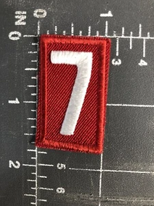 Boy Scouts of America BSA Red White Patch Troop Number # 7 Seven Shoulder No. #7 - Picture 1 of 12