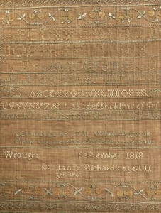 Bonito muestreador americano antiguo de 1818 18” 11 años deja que la justicia sea toda tu búsqueda - Imagen 1 de 18