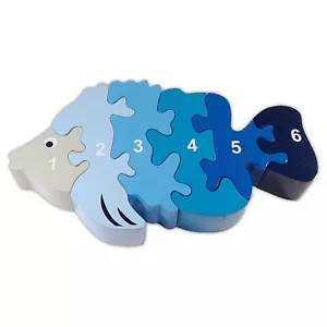 Ima & Tinok : Fish 1-6 Jigsaw Puzzle : Hand made from Sri Lanka - Picture 1 of 1