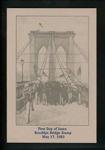 US Postal History Bridges USPS Program Brooklyn Bridge Triple 1983 NY #2041 FDC - Picture 1 of 4
