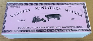 OO Langley Miniature Models boxed kit : G1 Scammell 6T mech horse with trailer - Picture 1 of 1