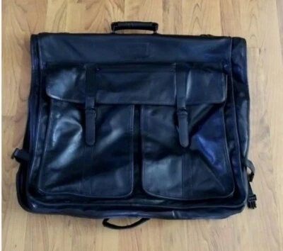 Bolso de viaje Givenchy Paris grande de cuero negro para ropa Foto 1 de 4