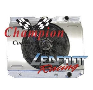 1960-1965 Biscayne Champion 4 Row Radiator Shroud 16" High Performance SPAL Fan - Picture 1 of 3