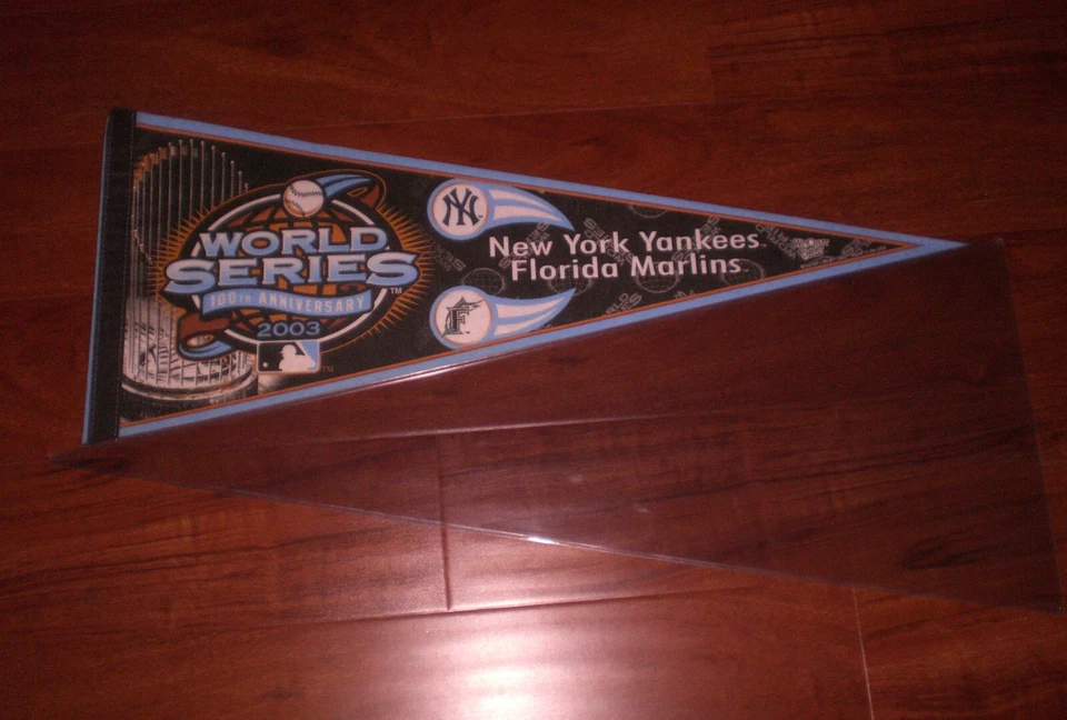 2003 FLORIDA MARLINS vs NEW YORK YANKEES DUELIMG WORLD SERIES PENNANT - Image 1 of 1