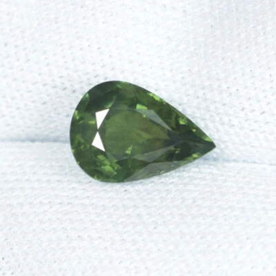 1.80 ct  DAZZLING TOP LUSTER   NATURAL GREEN SAPPHIRE  Pear   See Vdo  6C WR - Image 1 of 2