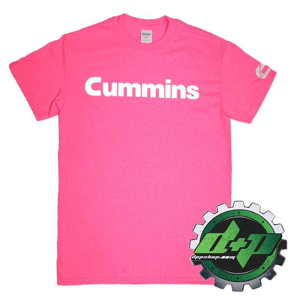 GRANDE Cummins Diesel Camiseta Top Seguridad Rosa Manga Corta Reflectante Neón Foto 1 de 1