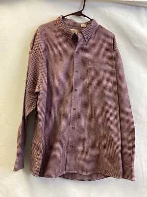 Camisa Red Head Brand Co abotonada manga larga a cuadros roja y blanca para hombre talla XXL Foto 1 de 4