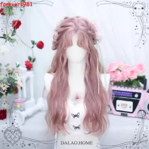 Peluca Cosplay Dulce Kawaii Lolita Linda Cabello Largo Rizado Niña Mujer Rendimiento utilería - Imagen 1 de 5