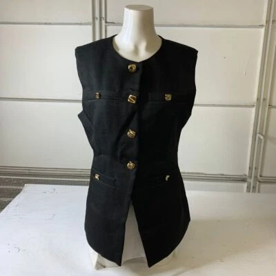 Женский льняной жилет через плечо INFIN ROSE размер L черный  - Изображение 1 из 4