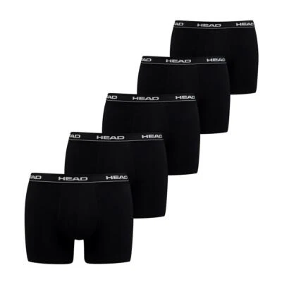 Head Basic Boxer Shorts Negro Paquete De 5 Gr M L NUEVO - Imagen 1 de 2