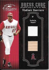 2005 Donruss Classics Dress Code Vladimir Guerrero Dual Jersey & Bat #079/100