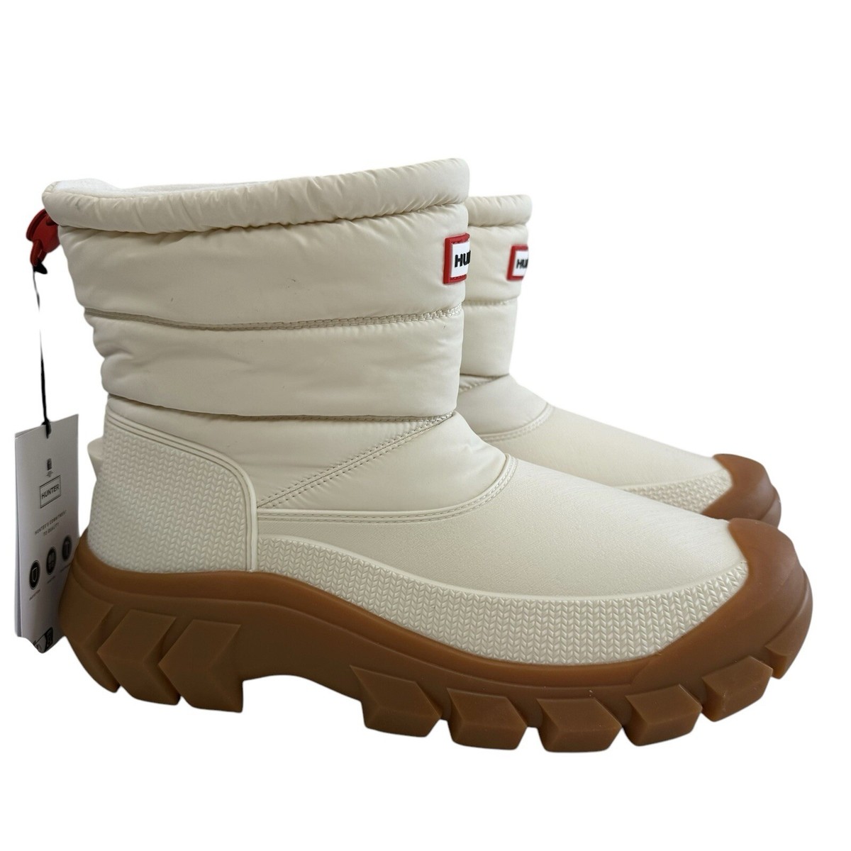 ブーツその他 HUNTER WOMEN Original Intrepid Short  Boots White Willow Amazon.com | Hunter Intrepid Short Snow Boots for Women